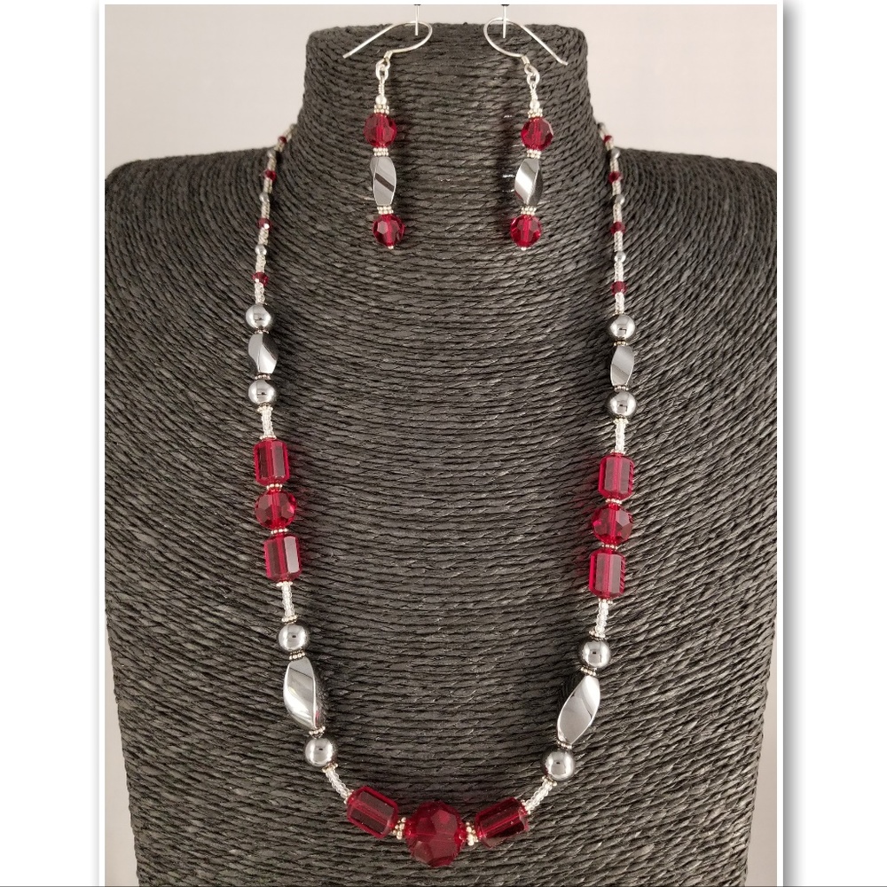 Swarovski Crystal and Hematite Set